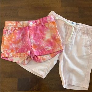 Girls pink shorts bundle, 8